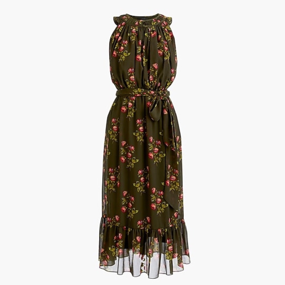 J crew point Sur High Neck floral Dress
